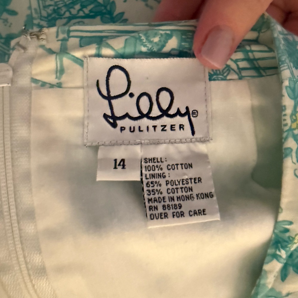 Vintage Lilly Pulitzer Worth Ave Toile Print A-Line Skirt Casual Resort Wear - Picture 7 of 8